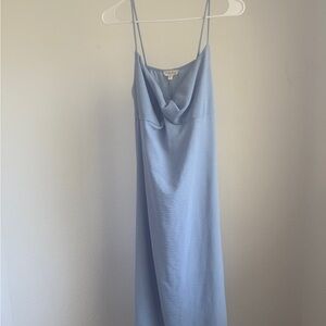 See You Monday Light Blue Strapless Dress